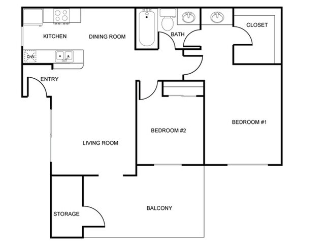 Unit AUCMTX 212 floor plan